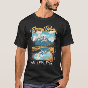 グランドテトンナショナルパークジャクソンホ動揺してール Tシャツ