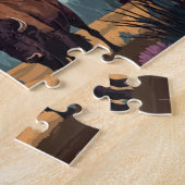 グランドテトンナショナルパークジャクソンワイオミンマウンテン ジグソーパズル (側面)