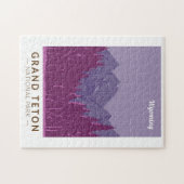 グランドテトンナショナルパークテトンレンジトラベルアート ジグソーパズル (横)