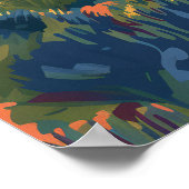 グランドテトンナショナルパークマウンテンズバイソンワイオミング ポスター (角)