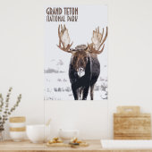 グランドテトンナショナルパークムースヴィンテージポスター ポスター (キッチン)