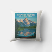 グランドテトンナショナルパークランドスケープトラベルアート クッション (裏面)