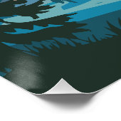 グランドテトンナショナルパークランドスケープトラベルアート ポスター (コーナー)