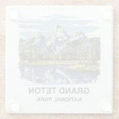 グランドテトンナショナルパークランドスケープ ガラスコースター (裏面)