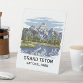 グランドテトンナショナルパークランドスケープ 台座サイン (インサイチュ)