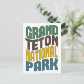 グランドテトンナショナルパークレトロウェーブ ポストカード (スタンド正面)