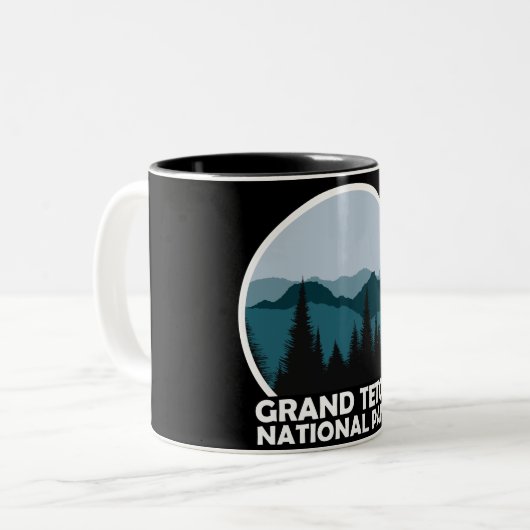 グランドテトンナショナルパークワイオミングヴィンテージレトロ ツートーンマグカップ (正面左)