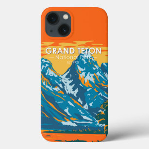 グランドテトンナショナルパークワイオミングヴィンテージ iPhone 13ケース