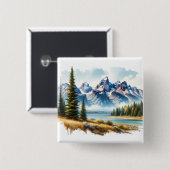 グランドテトンナショナルパークワイオミング 缶バッジ (正面&裏面)