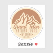 グランドテトンナショナルパークワイオミングUSA シール (シート)