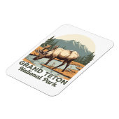 グランドテトンナショナルパークワイオミントラベル マグネット (左側)