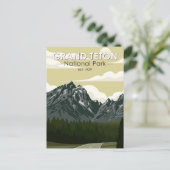グランドテトンナショナルパークワイオミンロードヴィンテージ ポストカード (スタンド正面)