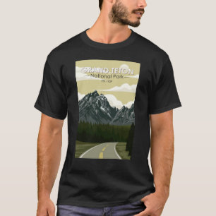 グランドテトンナショナルパークワイオミンロードヴィンテージ Tシャツ