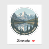 グランドテトンナショナルパークワイオミンヴィンテージトラベル シール (シート)