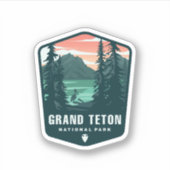 グランドテトンナショナルパーク |ダイカットのシール シール (正面)