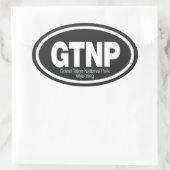 グランドテトンナショナルパーク 楕円形シール (バッグ)