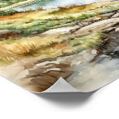 グランドテトンナショナル絵を描パークプリント ポスター (角)