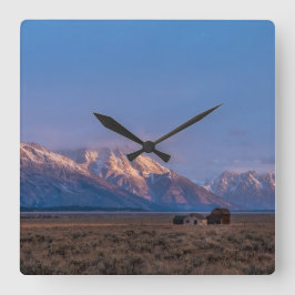 グランドテトンマウンテンアンドプレーリ スクエア壁時計