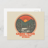 グランドテトンマウンテンズナショナルパークワイオミンホリダ シーズンポストカード (正面/裏面)