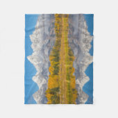 グランドテトンマウンテンズワイオミング フリースブランケット (正面)