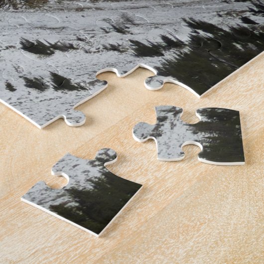 グランドテトンマウンテンズI写真の雪のピーク ジグソーパズル (側面)