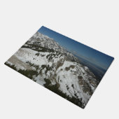 グランドテトンマウンテンズI写真の雪のピーク ドアマット (アングル)