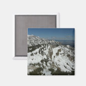 グランドテトンマウンテンズI写真の雪のピーク マグネット (正面/裏面)
