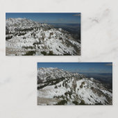 グランドテトンマウンテンズI写真の雪のピーク 名刺 (正面/裏面)