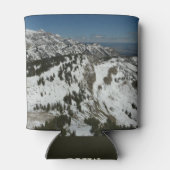 グランドテトンマウンテンズI写真の雪のピーク 缶クーラー (裏面)