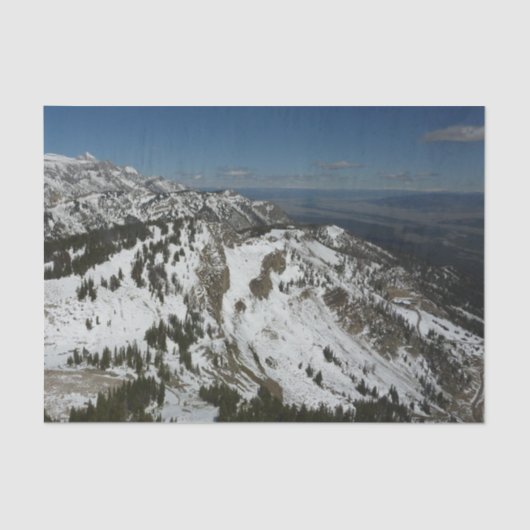 グランドテトンマウンテンズI写真の雪のピーク 薄葉紙 (正面)