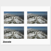 グランドテトンマウンテンズI写真の雪のピーク 長方形シール (シート)