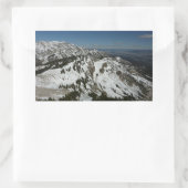 グランドテトンマウンテンズI写真の雪のピーク 長方形シール (バッグ)