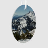グランドテトンマウンテンズII写真の雪のピーク オーナメント (正面)