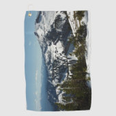 グランドテトンマウンテンズII写真の雪のピーク ゴルフタオル (正面)