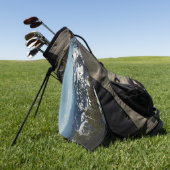 グランドテトンマウンテンズII写真の雪のピーク ゴルフタオル (グリーン)