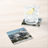 グランドテトンマウンテンズII写真の雪のピーク スクエアペーパーコースター (インサイチュ)