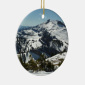 グランドテトンマウンテンズII写真の雪のピーク セラミックオーナメント (右)