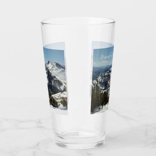 グランドテトンマウンテンズII写真の雪のピーク タンブラーグラス (右)