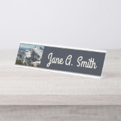 グランドテトンマウンテンズII写真の雪のピーク デスクネームプレート (正面)