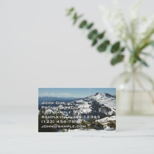 グランドテトンマウンテンズII写真の雪のピーク 名刺 (スタンド正面)
