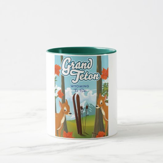 グランドテトンワイオミングはスキーをする。 マグカップ (中央)