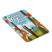 グランドテトンワイオミングはスキーをする。 マグネット (右側)