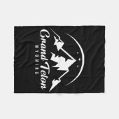 グランドテトンワイオミンスキーリゾートスキースノーボード フリースブランケット (正面(横))