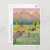 グランドテトン国立公園はがき ポストカード (正面/裏面)