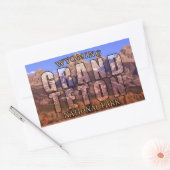 グランドテトン国立公園ステッカー 長方形シール (封筒)