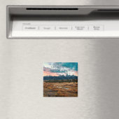 グランドテトン国立公園マウンテンサンセット写真 マグネット (インサイチュ (食洗機))