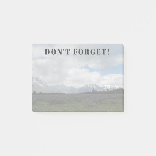 グランドテトン国立公園リマインダーポストイットノート ポストイット (正面)