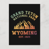 グランドテトン国立公園ワイオミングUSAグラデーション ポストカード (正面)