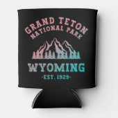 グランドテトン国立公園ワイオミングUSAグラデーション 缶クーラー (正面)