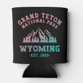 グランドテトン国立公園ワイオミングUSAグラデーション 缶クーラー (裏面)